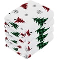thumbnail image 4 of SKYSONIC Christmas Tree Washcloths Set of 2, Highly Absorbent Soft Cotton Fingertip Towels for Bathroom, Kitchen, Gym, Spa, Home Decor, 12 x 12 Inch, 4 of 7