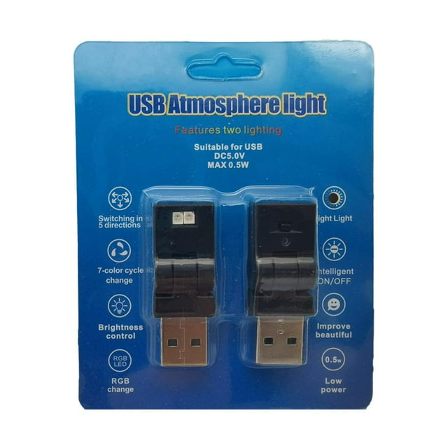 SharkTRUE Mini USB LED Car Light Auto Interior Atmosphere Light Decorative Lamp Emerg
