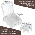 thumbnail image 5 of QILICHZ Tea Box Tea Organizer for Tea Bag Wooden Tea Bag Holder Tea Caddy Chest 9 Compartments White, 5 of 7