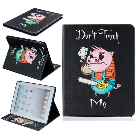 Dteck Synthetic Leather Stand Case [Card Holder] Flip Folio Wallet Case Cover for iPad 2 3 4 [Free Cleaning Cloth,Stylus
