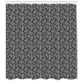 thumbnail image 3 of Ethnic Shower Curtain, Leaf Paisley Classic Eastern Oriental with Victorian Effects Iranian Motif, Fabric Bathroom Set with Hooks, 69W X 84L Inches Extra Long, Charcoal Grey White, by Ambesonne, 3 of 3