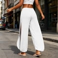 thumbnail image 7 of VV AVEORS Womens Wide Leg Sweatpants Cozy Casual Jogger Pants Baggy Elastic High Waisted Athletic Yoga Pants With Pockets White 2XL, 7 of 7