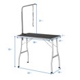 thumbnail image 2 of Topcobe 36" Table de Toilettage pour Animaux de Compagnie, Table de Toilettage Pliante pour Chien et Chat avec Bras Réglable et Pinces en Nylon, Argent, 2 of 6