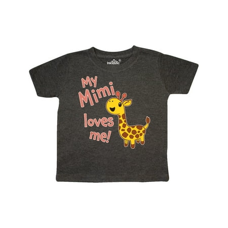 

Inktastic My Mimi Loves me- cute giraffe Gift Toddler Boy or Toddler Girl T-Shirt