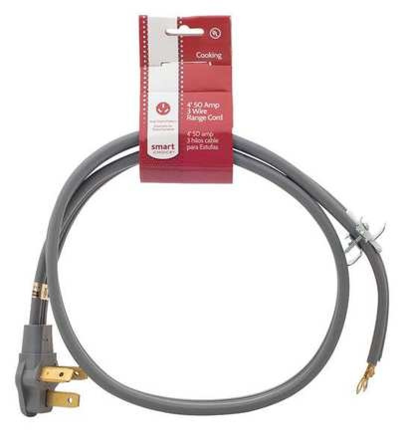 FRIGIDAIRE 5308819006 Power Cord, 1050, 4 ft., Gry, 50A, 6/2, 8/1