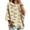 Beige, variant on FGVCTG Halloween Sweatshirts for Women Drawstring 3/4 Sleeve Halloween Hoodie Ghost Graphic Spooky Oversized Pullover Hoodies Beige M