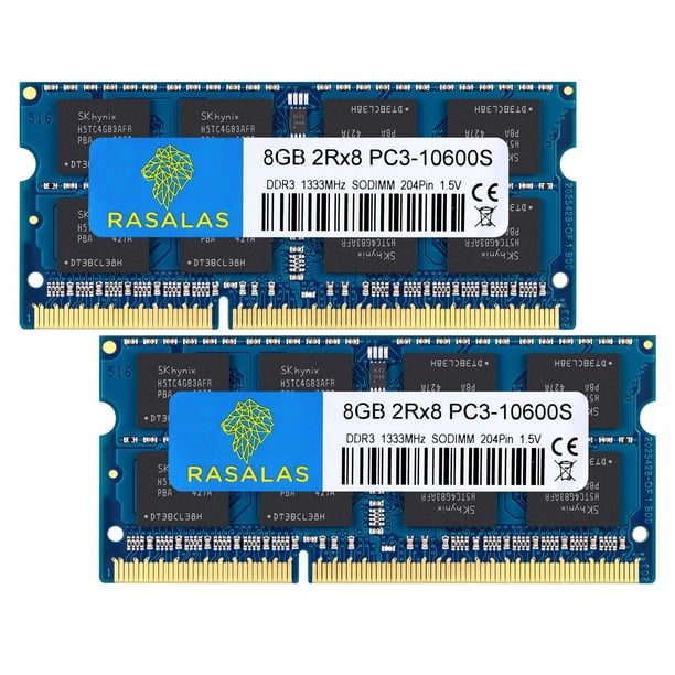 Memoria RAM Rasalas 16 GB (2 x 8 GB) DDR3 1333 MHz SODIMM PC3-10600
