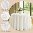 thumbnail image 5 of 108" Round Polyester Tablecloth White- 1pc. for Home décor, Weddings, Party events, or Restaurants., 5 of 6
