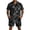 Gray, variant on Dwelliawo Men's Camo Print 2 Piece Outfit Short Sleeve Hawaiian Shirt and Drawstring Shorts Lightweight Casual Summer Set for Beach Vacation and Everyday Wear Pink S