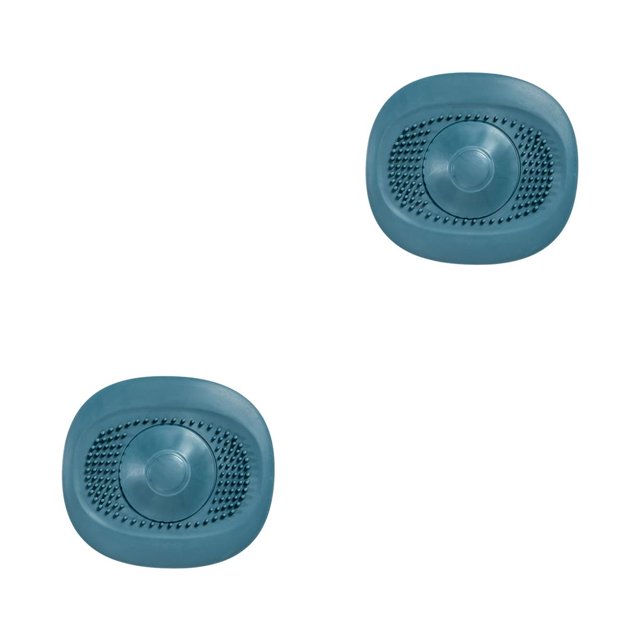 Kearding Filtro de fregadero antiobstrucción colador de desagüe de cocina TPR lavabo de baño Flexible colector de pelo, verde Azul 2piezas Kearding CBP110233