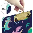 thumbnail image 4 of FMSHPON Dinosaurs Clipboard Hardboard Wood Nursing Clip Board and Pull for Standard A4 Letter 13x9 inches, 4 of 8