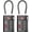 Black 2 PK, variant on Open Alert TSA Approved Luggage Locks 4 Digit Combination TSA Travel Locks with TSA008, Zinc Alloy Body for Luggage, Suitcase, Backpack, and More. Black 4 Locks.
