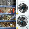 thumbnail image 5 of Tornado 12 inch Wall Mount Fan Outdoor Metal Fan 3 Speed 1650 CFM Industrial, 5 of 5