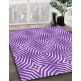 thumbnail image 3 of Ahgly Company Machine Washable Indoor Rectangle Transitional Blue Violet Purple Area Rugs, 5' x 8', 3 of 7
