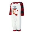 thumbnail image 3 of Elippeo Family Matching Christmas Pajamas, Baby Romper/Letter Santa Print Tops and Elk Christmas Tree Print Plaid Pants Sleepwear Set, 3 of 10