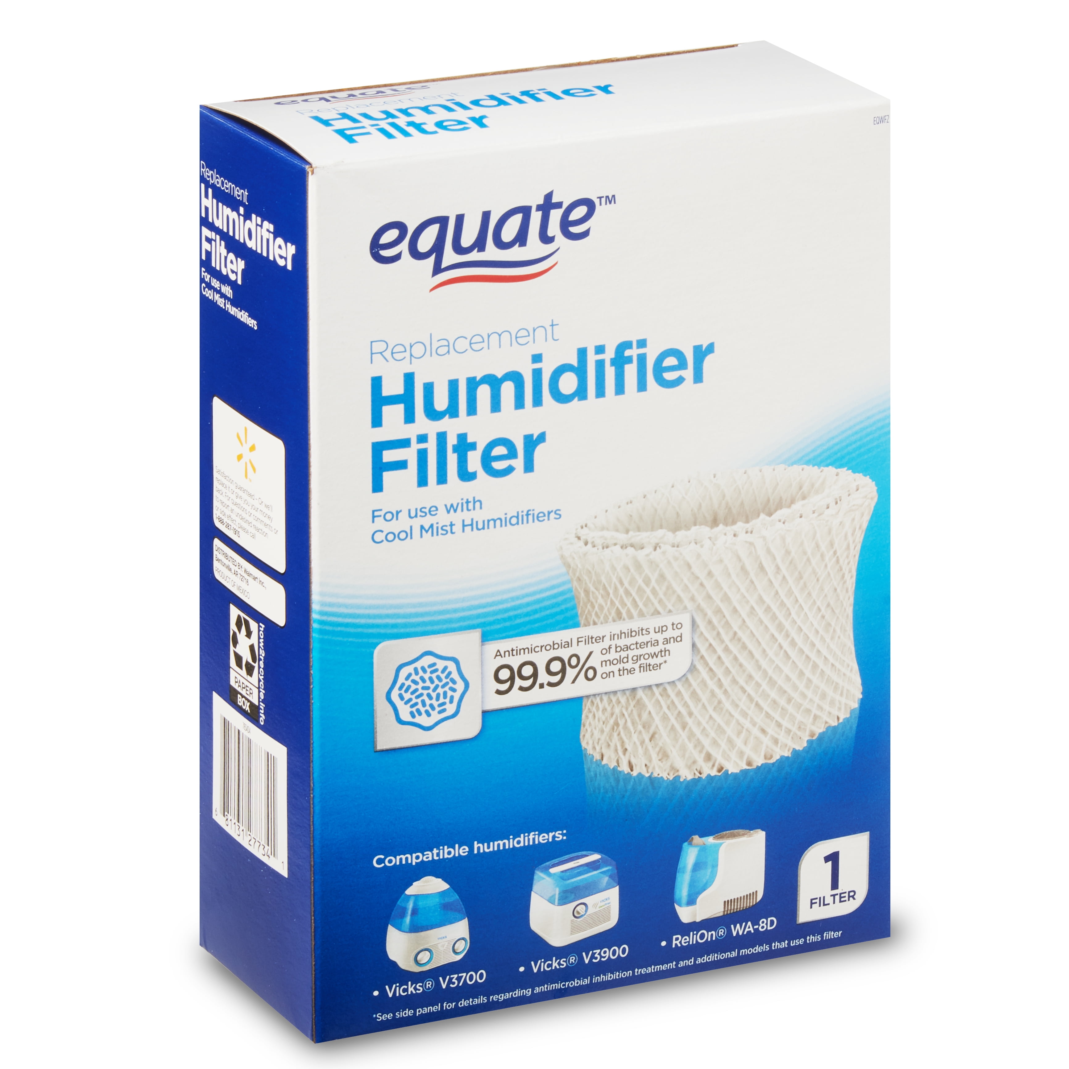 Equate Replacement Humidifier Filter for Use with Cool Mist Humidifiers for sale online 