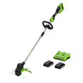 thumbnail image 1 of Greenworks 2 x 24V (48V) 15-Inch Cordless String Trimmer, (2) 24V 2.0 Ah USB Batteries and 4.0 Ah Dual Port Charger Included  [125+ Compatible Tools], 1 of 9