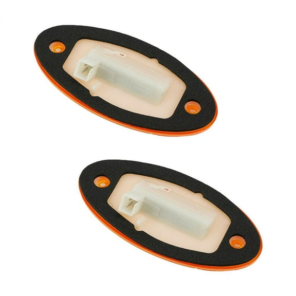 2 - Pack Oval Cab Roof Marker Light Compatible with Select International (1986-2019) Truck Models - Amber Lens LED, 12V - 3529-900-C, IH3529900C, S-25322, 888-5125