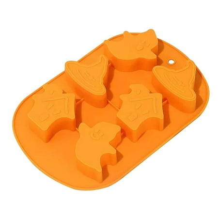 

Halloween Silicone Baking Molds with Non-Stick Food Grade 3D Ghost Witch Design for Jelly Ice Cream Biscuits Homemade Treats