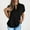 B444 Black summer tops for women clearance under $5, variant on Cagogo Womens Plus Size Blouses Summer Under $5 Cotton Linen Short Sleeve V Neck Tops Business Work White Tshirts Shirts Grandma Mothers Day Gift