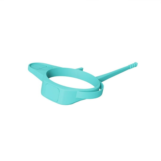 Soporte para teléfono con botella de agua, asa ajustable, multifunción, fácil de limpiar y portátil. Azul