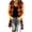 MEICHANG-ZQR1-Orange, variant on Flannel Long Vest for Women Hooded Drawstring Button Down Plaid Sleeveless Jacket Fall Winter Long Vest Jackets