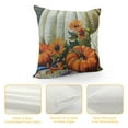 thumbnail image 4 of Nawypu  White Orange Pumpkin Fall Pillow Covers Sunflower Leaf Wood Decorative Couch Pillow Cases Autumn Thanksgiving Throw Pillows Home Decor for Room Porch Patio Couch Outdoor, 4 of 5