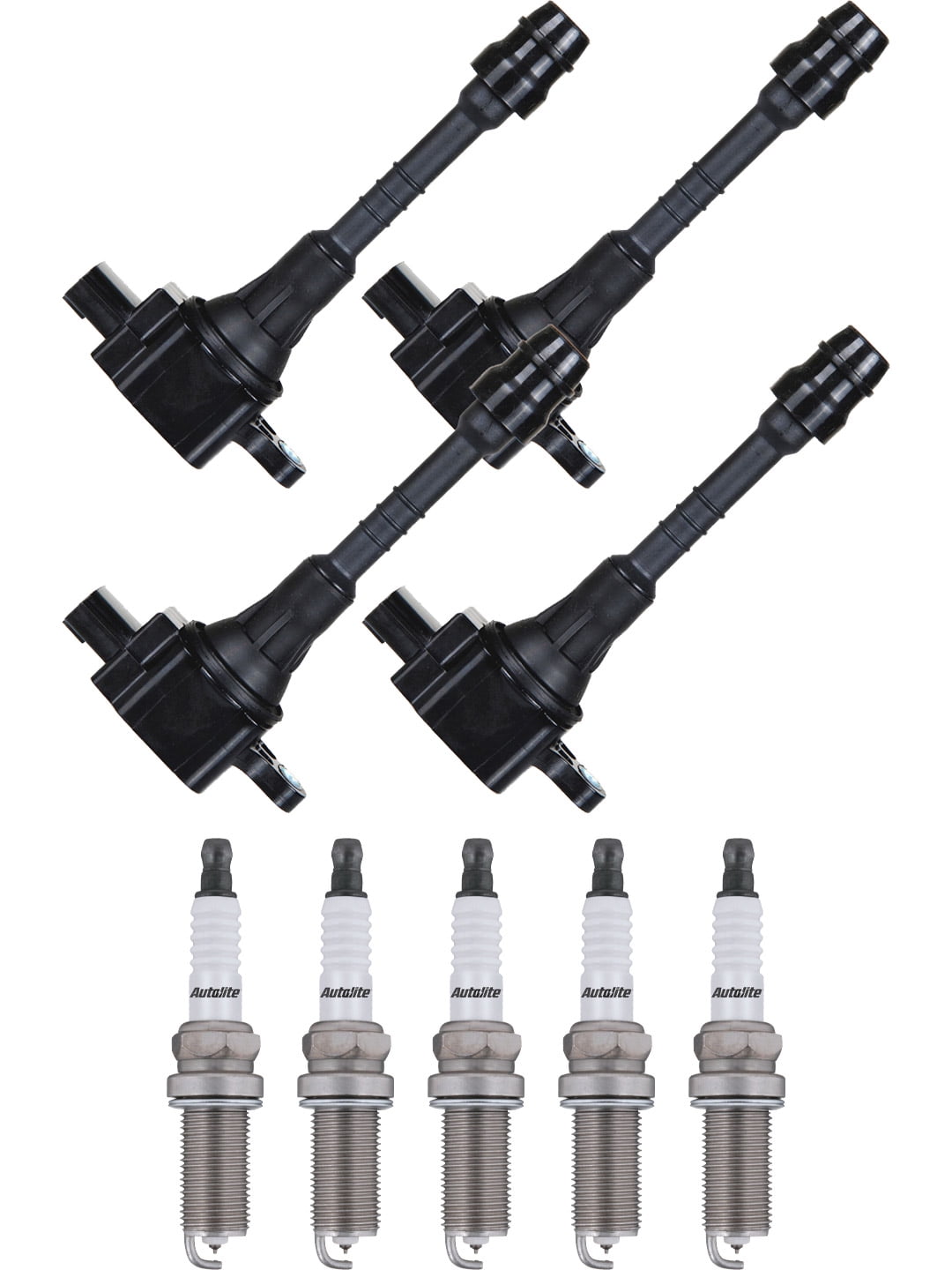 Set of 4 ISA Ignition Coils and 4 Spark Plugs replace for 2006 Nissan