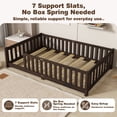thumbnail image 6 of Sesslife Twin Montessori Floor Bed, Twin Size Floor Bed with Fence Without Door, Toddler Bed with Salts, Safety Guardrails, No Box Spring Needed, Twin Bed for Kids Girls, Boys, Espresso, 6 of 9