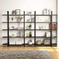 thumbnail image 5 of Tribesigns 5-Tier Bookshelf, Industrial Wood Bookcase 72 H x 12 W x 47L inches, Black, 5 of 7