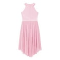 thumbnail image 5 of Aiihoo Girls Sleeveless Ballet Dance Dress Lyrical Modern Halter Neck Maxi Dress Performance Dress Ball Gowns Pink 14, 5 of 6