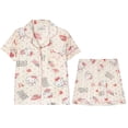 thumbnail image 5 of Pijama de manga corta tipo cárdigan de algodón de imitación de alta calidad con diseño de Hello Kitty japonés para mujer, traje de verano para el hogar de gran calidad para mujer, 5 of 5
