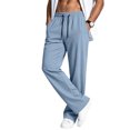 thumbnail image 3 of Athletic Pants for Men Drawstring Elastic Waist Wide Leg Pants Summer Lightweight Quick Dry Joggers, M, 3 of 8