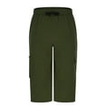 thumbnail image 6 of QingYiHua Mens Shorts Clearance Cargo Shorts for Men Stretch Waist Big and Tall Capri Pants Below Knee 3/4 Long Shorts Lightweight with Multi Pockets Army Green,L, 6 of 6