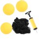 thumbnail image 3 of Accesorio De Voleibol, Mini Juego De Voleibol, Amarillo Ligero Portátil Con Inflador De Red Ajustable Tres Bolas Para Campus Universitario Parte Trasera Del Auto, 3 of 8