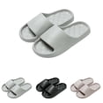 thumbnail image 5 of Xfvqtps Shower Shoes for Mens and Womens Couples Slide Rhombus Sole Quick Drying Lightweight Non Slip Open Toe Solid Color Indoor Beach EVA Slipper Black, 5 of 5