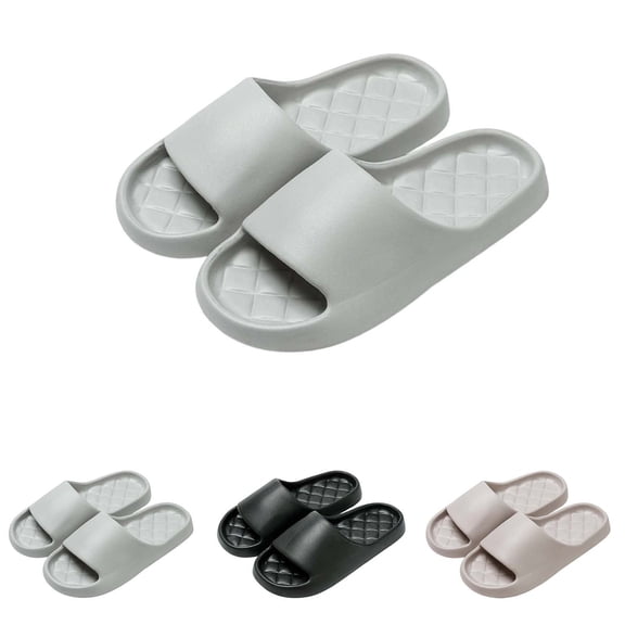 Viluyesy Mens Slides Slippers (US7.5-10.5), Quick Dry Indoor Outdoor Shoes Anti-Slip Comfort Shower Bedroom Slides Sandals