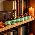 thumbnail image 4 of SLYNSHome Mini Pastel Halloween Pumpkin Figurines, Faux Face Pumpkin Tabletop Statues, Decorative Pumpkin Ornaments For Indoor Mantel Harvest Season Desktop Arrangement Decor, 4 of 6