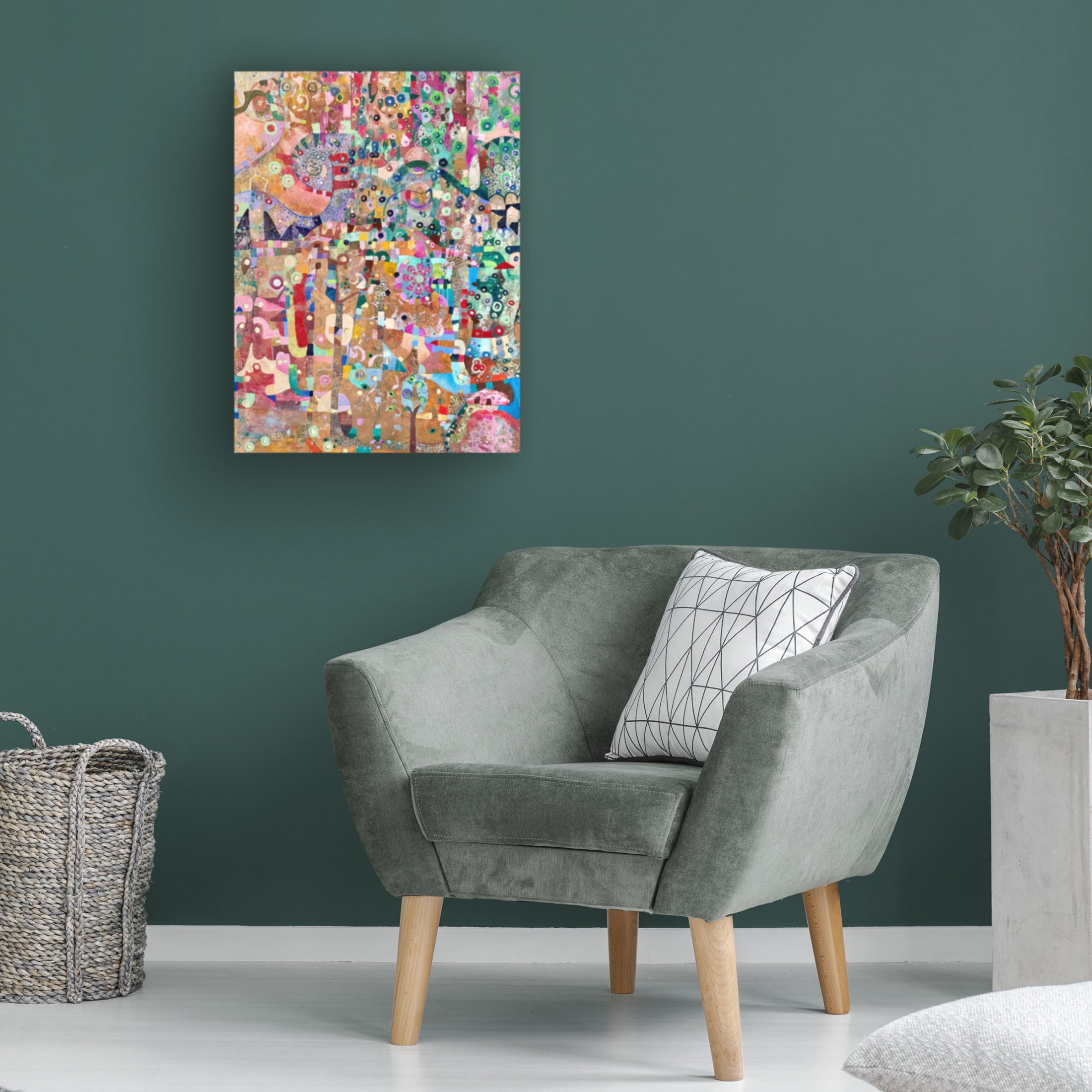 Trademark Fine Art Alise Loebelsohn Orange swirl Canvas Wall Art
