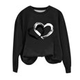 thumbnail image 5 of FAIWAD Women's Long Sleeve Pullover Tops Heart Print Round Neck Tops Spring Loose Plus Size Tunic Tops, 5 of 5