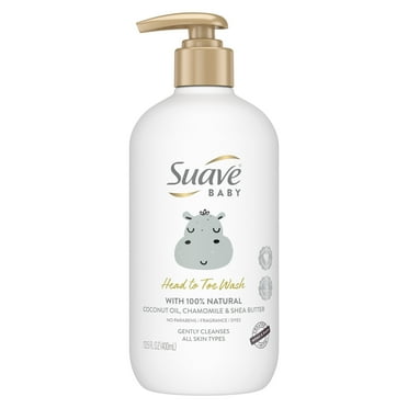 Suave Baby Head to Toe Body Wash with Coconut Oil, Chamomile & Shea Butter, 100% Natural, Tear Free, 13.5 oz