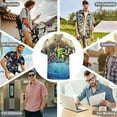thumbnail image 6 of The Legend of Zelda Game Men's Casual Button-Down Shirts Summer Short Sleeve Tee Shirt Daily Hawaiian Beach Shirt Top With Pocket, 6 of 9