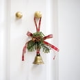 thumbnail image 5 of 5 piezas de cascabeles navideños, cascabeles colgantes con piñas de pino y bayas para decoración colgante de pared de árbol de Navidad, 5 of 5