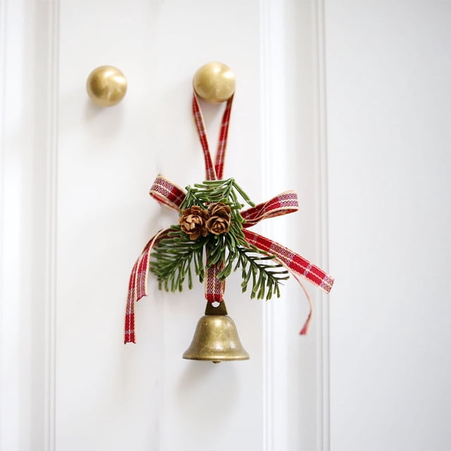 5 piezas de campanas navideñas, adornos colgantes para árboles, cascabeles de metal para decoración navideña (Navidad)