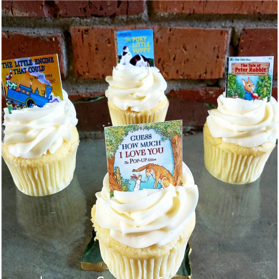 12 Edible Storybook Baby Shower Cupcake Toppers - Cake Decorations, First Birthday Cupcake Toppers