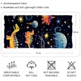 thumbnail image 2 of Starry Dinosaur Elegant Chiffon Yarn Translucent Silk Scarf 180x73 - Light Breathable Wrap for Women - Fashion Accessories, 2 of 6