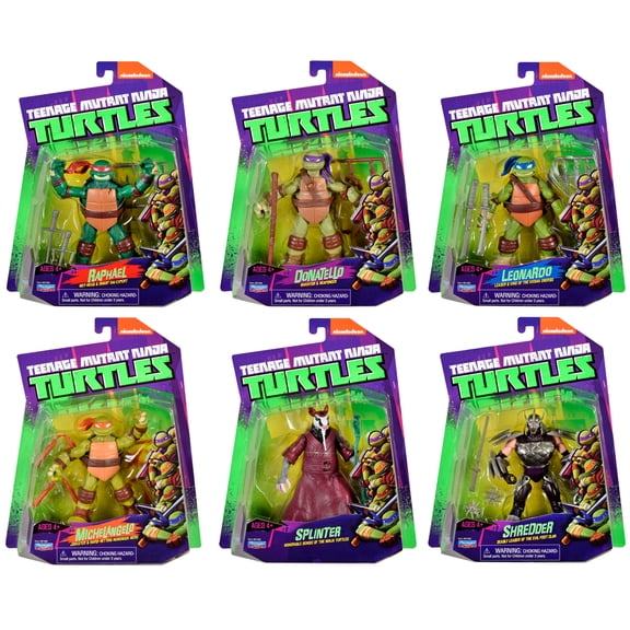 Teenage Mutant Ninja Turtles 2012 Collection Action Figure Set, 6 Pieces