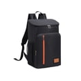 thumbnail image 3 of Insulated Lunch Bag, Lunch Cooler Bag, Black Backpack, Cooler Bag, 16X11X7 Inch Heavy Duty Oxford Cloth Zippered Leakproof Insulated Bag with Built in Water Bottle Holder for, 3 of 7