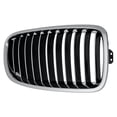 thumbnail image 3 of For BMW 328i/335i 2012 2013 2014 2015 2016 Grille Passenger Side | Inner | Luxury Line | Sedan & Wagon | 11 Bar | Made of Plastic | Black & Chrome Frame | BM1200233 | 51137263482, 104-59517B, 3 of 4