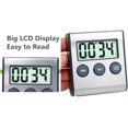 thumbnail image 4 of Mini Digital Timer, 24 Hour Format, Countdown and Stopwatch, for Kitchen, Sports, Study, Meeting, Parking, Medical Treatment Stainless Steel Black, 4 of 5